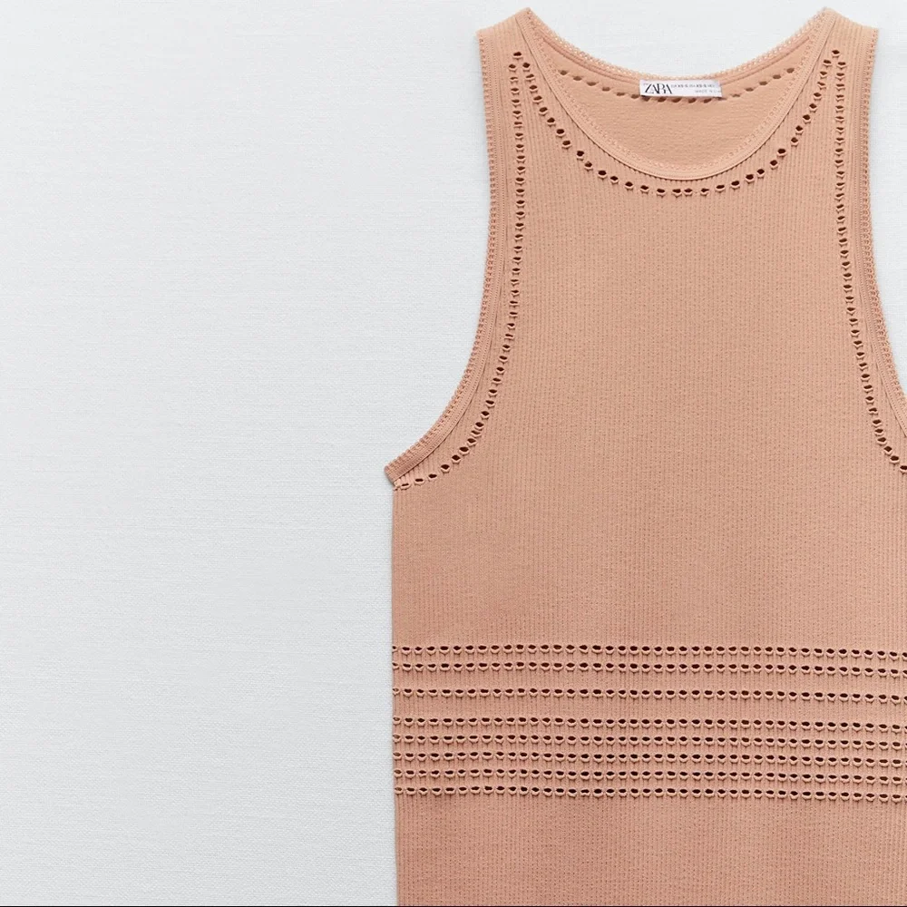 NWT Zara  SEAMLESS OPENWORK DRESS size M/L - Picture 9 of 9